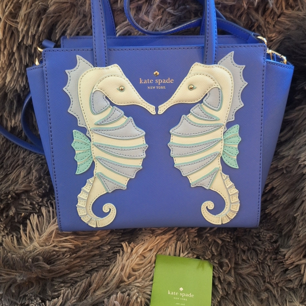 Kate Spade Blue Seahorse Bag